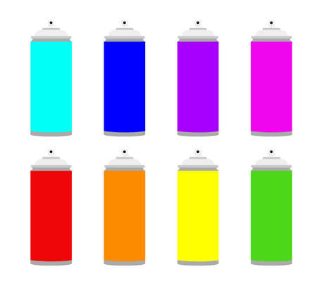 Spray can. Vector illustration flat design. Isolated on white background.のイラスト素材
