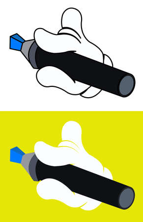 Color marker pen on isolated background. marker pen. vector illustration.のイラスト素材