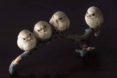 Sparrows figurineの写真素材