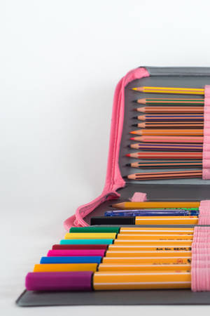 Pencils. Important school supplies for drawing and creativityの写真素材