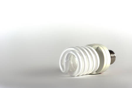 Energy saving light bulb. Modern lighting method.の写真素材