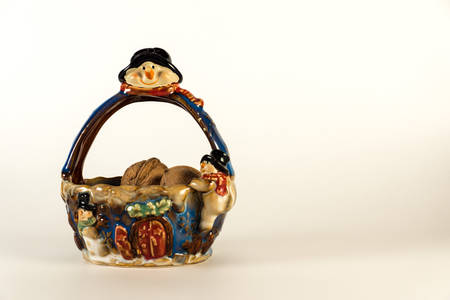 Walnuts. Nuts lying bunch on a white background.の写真素材