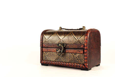 Small decorative chest on a white background