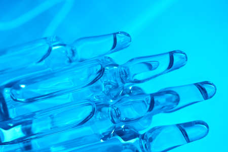 Glass ampules filled with medicine の写真素材