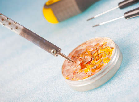 Soldering tool and rosinの写真素材