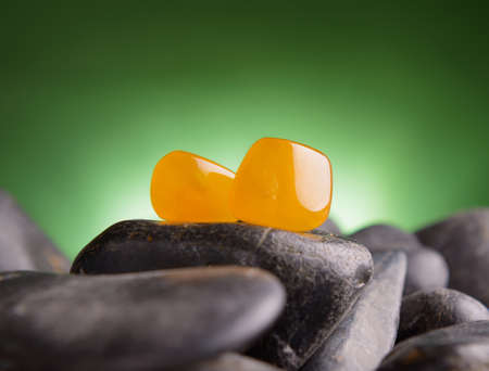 Two celcite natural crystals minerals