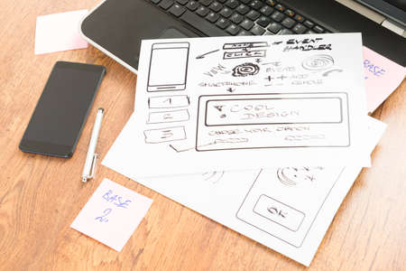 Designer working at new mobile applications