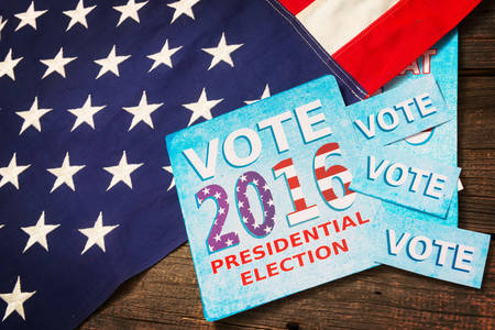 Composition of objects involving presidential election in USAの写真素材