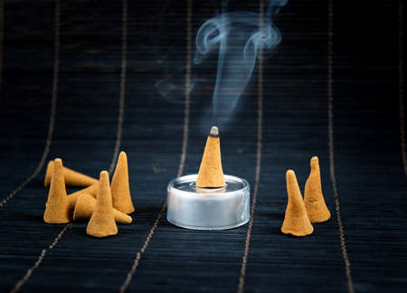 Traditional natural incense conesの写真素材