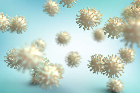 3d illustration showing Coronavirus. This virus could be dangerours or deadly SARS.