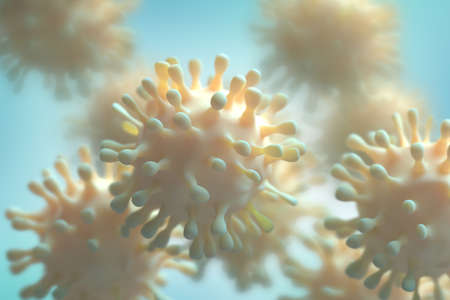 3d illustration showing Coronavirus. This virus could be dangerours or deadly SARS.