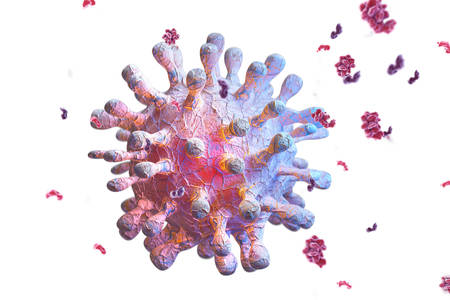 3d illustration showing Coronavirus . This virus could be dangerours or deadly SARS.