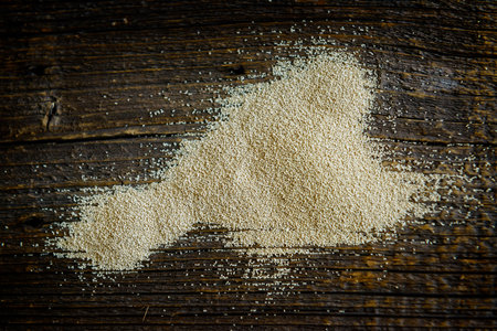 Dry active yeast, such dry yeast is used for baking bread and cakes as well as for beer production Saccharomyces cerevisiaeの写真素材