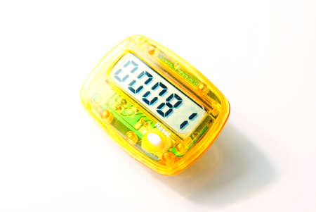 Pedometer isolated on white backgroundの写真素材