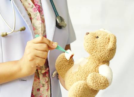 doctor dressing woundの写真素材