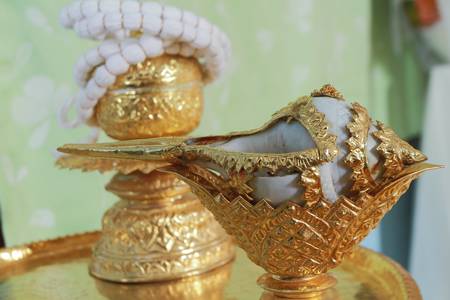 Blessing water container for thai weddingの写真素材