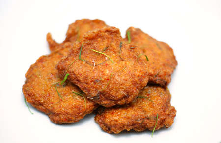 Deep-fried curried fish patties, thai food の写真素材