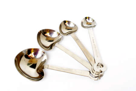 measuring spoon, heart shapeの写真素材