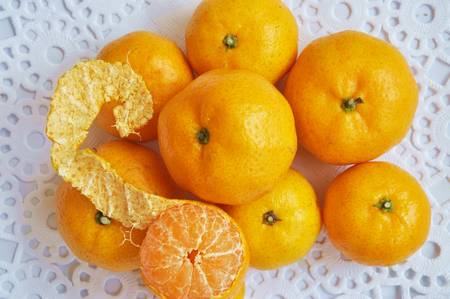 Healthy food background, Orangeの写真素材