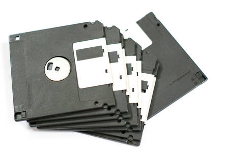 floppy disk isolated on white background の写真素材