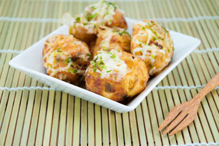 Takoyaki octopus balls - Japanese food