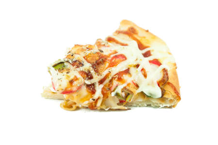 Slice of everything pizzaの写真素材
