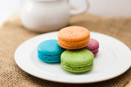 French macaroons  Dessertの写真素材