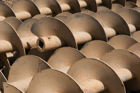 Tube of rust steel auger bunch before hot-dip galvanized 