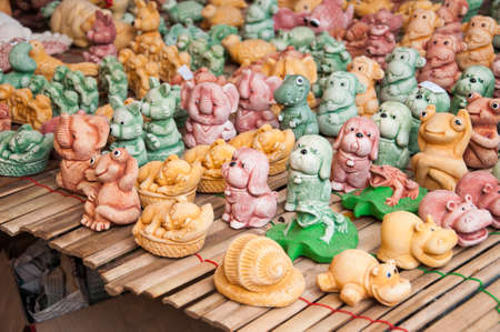 Clay dolls used in home decorationの写真素材
