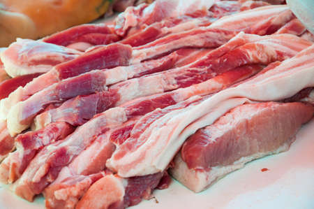 Piece of fresh raw meat の写真素材