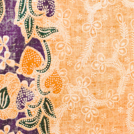 Colorful batik cloth fabric の写真素材