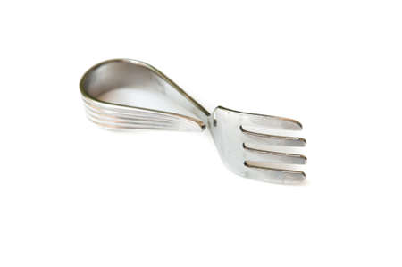 Beautiful fork isolated on white backgroundの写真素材