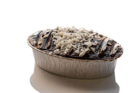 chocolate cake with warm fudge sauce.の写真素材