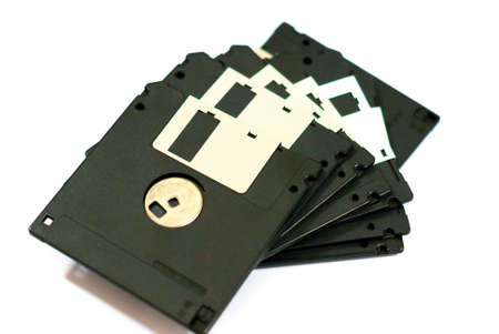 floppy disk isolated on white  の写真素材