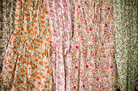 Rose Fabric , Fragment of colorful retro tapestry textの写真素材