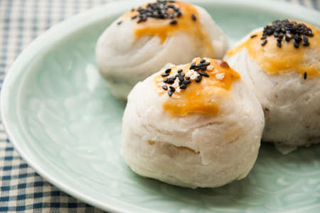 Chinese Pastry or Moon cake, dessert for Chinese new year.の写真素材