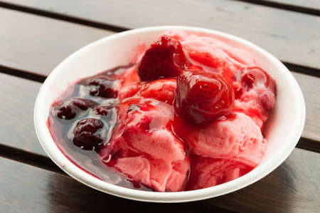 delicious frozen berry dessertの写真素材