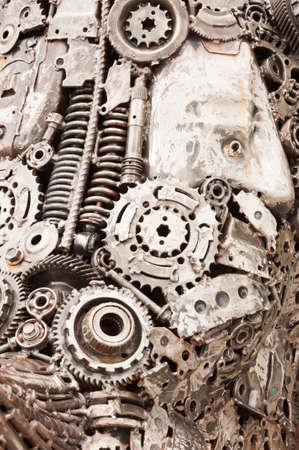 Abstract stylized collage of a mechanical deviceの写真素材