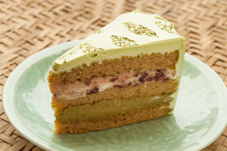 Japanese confectionery, Macha Cake Castellaの写真素材