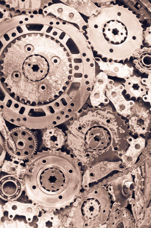 Abstract stylized collage of a mechanical deviceの写真素材
