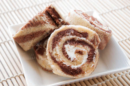 swiss rollの写真素材