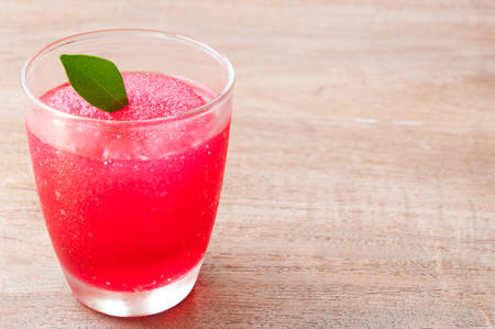 Watermelon cocktail on table, close-upの写真素材