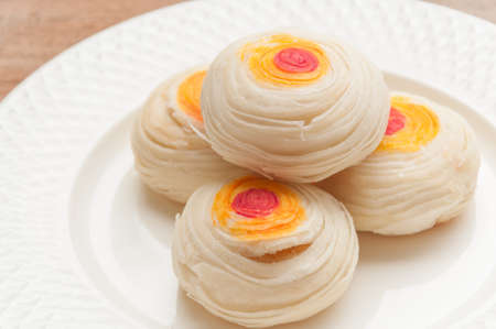Chinese Pastry or Moon cake, Chinese festival dessertの写真素材