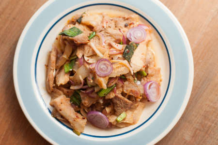 Spicy barbecued beef saladの写真素材