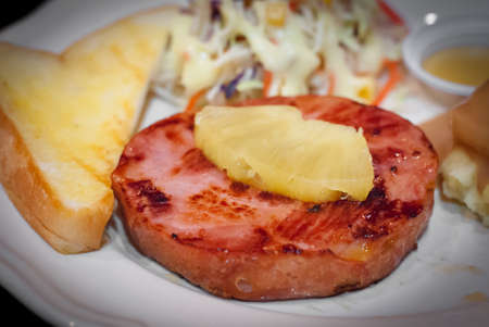 Smoked meat, smoke ham steakの写真素材