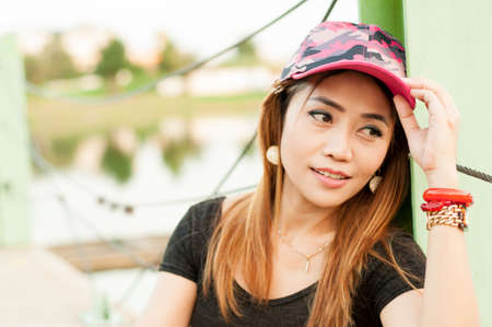 Portrait close up of young beautiful womanの写真素材