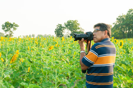 professional photographer taking photos