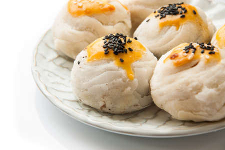 Chinese Pastry or Moon cake, dessert for Chinese new year.の写真素材