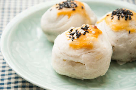 Chinese Pastry or Moon cake, dessert for Chinese new year.の写真素材