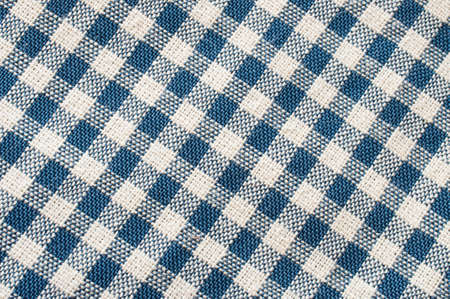 blue and white gingham cloth background with fabric texture, suitable for Mother's Day designsの写真素材